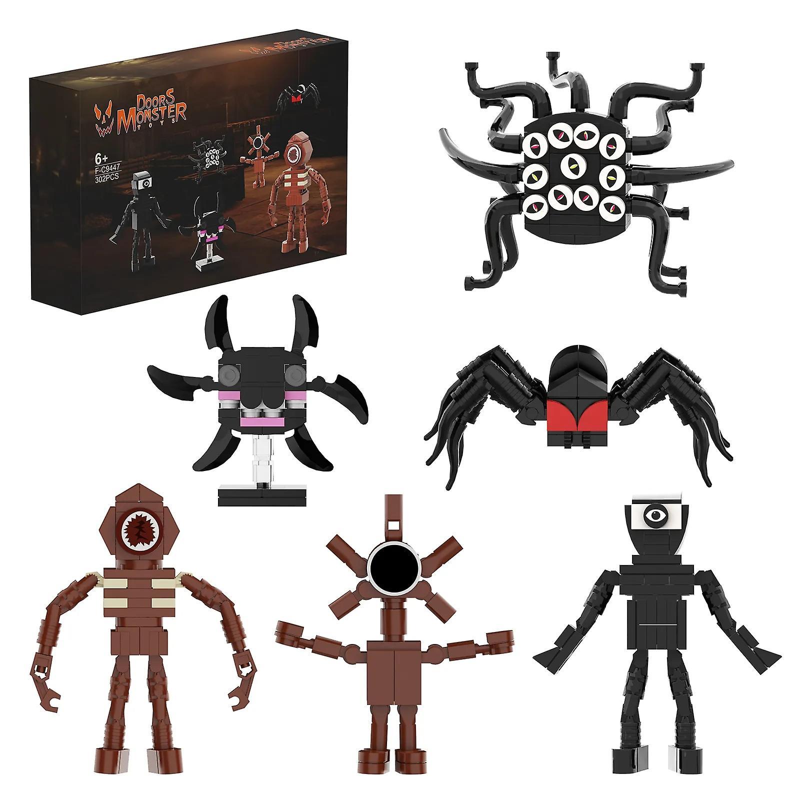 YM Studio Mini Horror Game Doors Demo Villains Figures Building Block Set Screech Tentacle Man-Eating Monster Toys