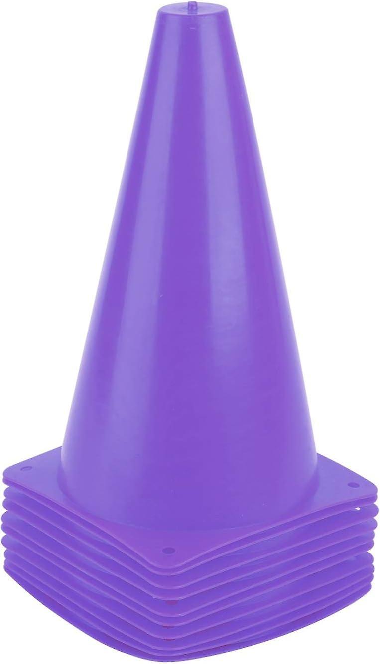 Xiti 10 Pack 9 Inch Plastic Training Traffic Cones, Purple,Sport Cones, Agility Field Marker Cones for Soccer Basketball Football Drills Training, ...