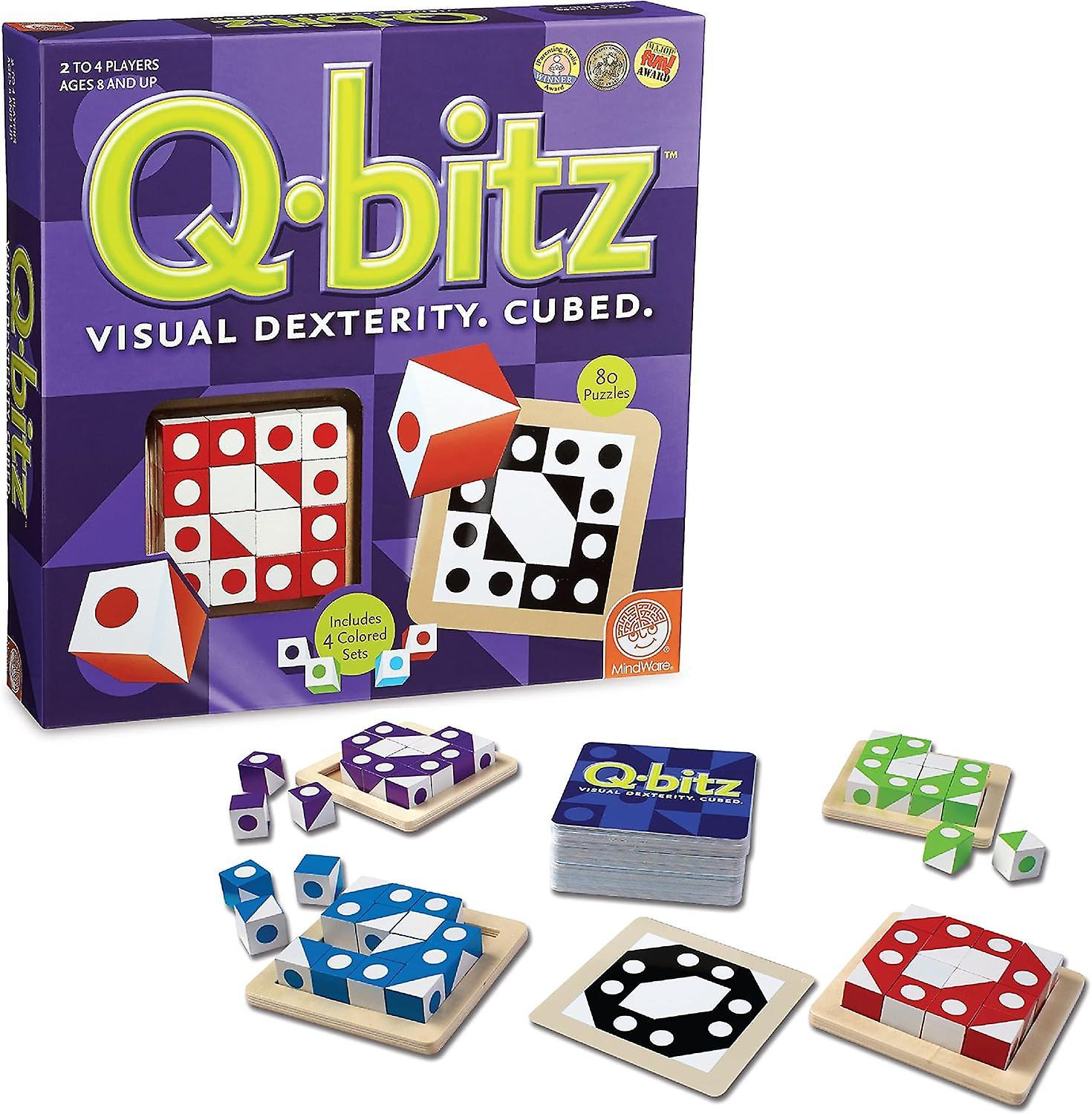 Baiccf Q-bitz Pattern Matching Fun Board Games For Family Game Night | Ages 8 And Up 2-4 Players