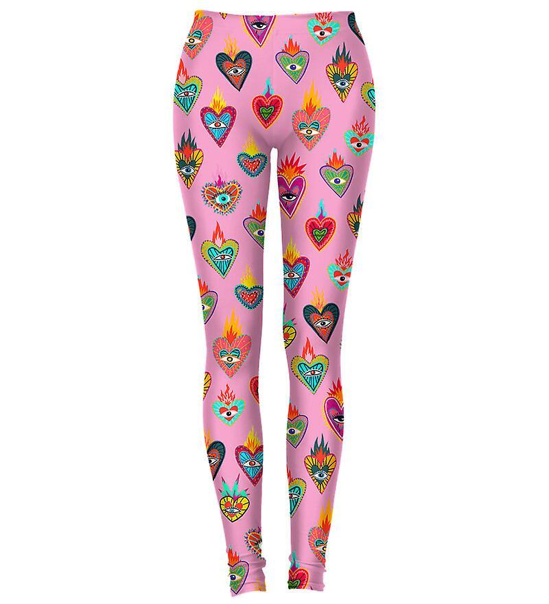 Mr Gugu & Miss Go Mr. Gugu Miss Go Pink mexican hearts Leggings M