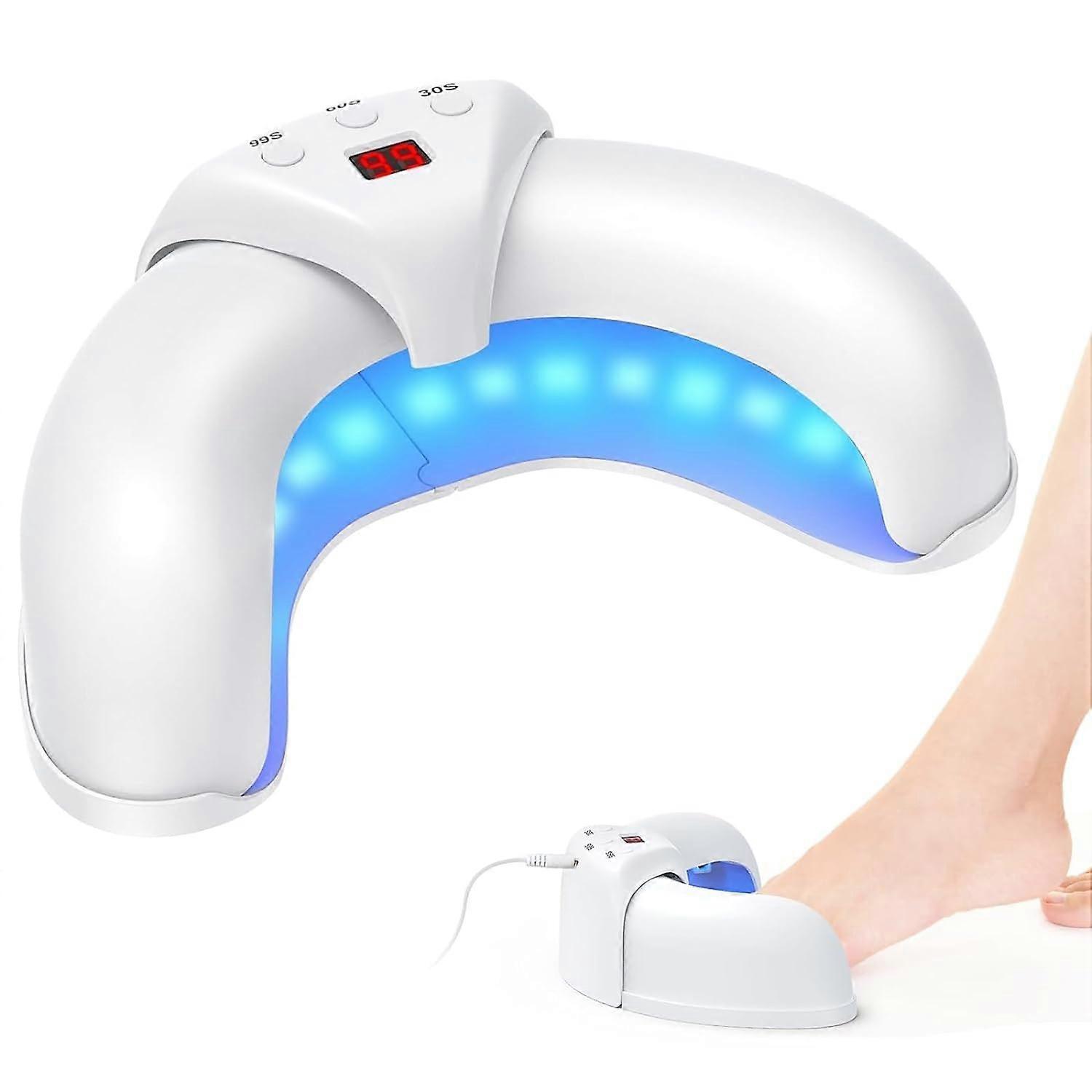 Frusde Nail Fungus Laser Treatment Device for Multiple Toenail, Home Use 905nm Infrared Light 470nm Blue Light Toe Nail Fungus Treatment Device White