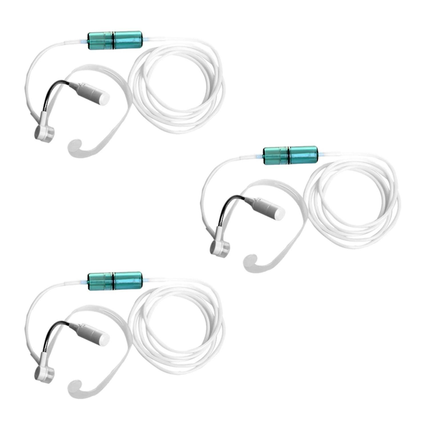 KEBAOWEI 3x Headset Nasal Type Oxygen Cannula 2m Silicone Straw Tube Concentrator Generator Inhaler Accessor