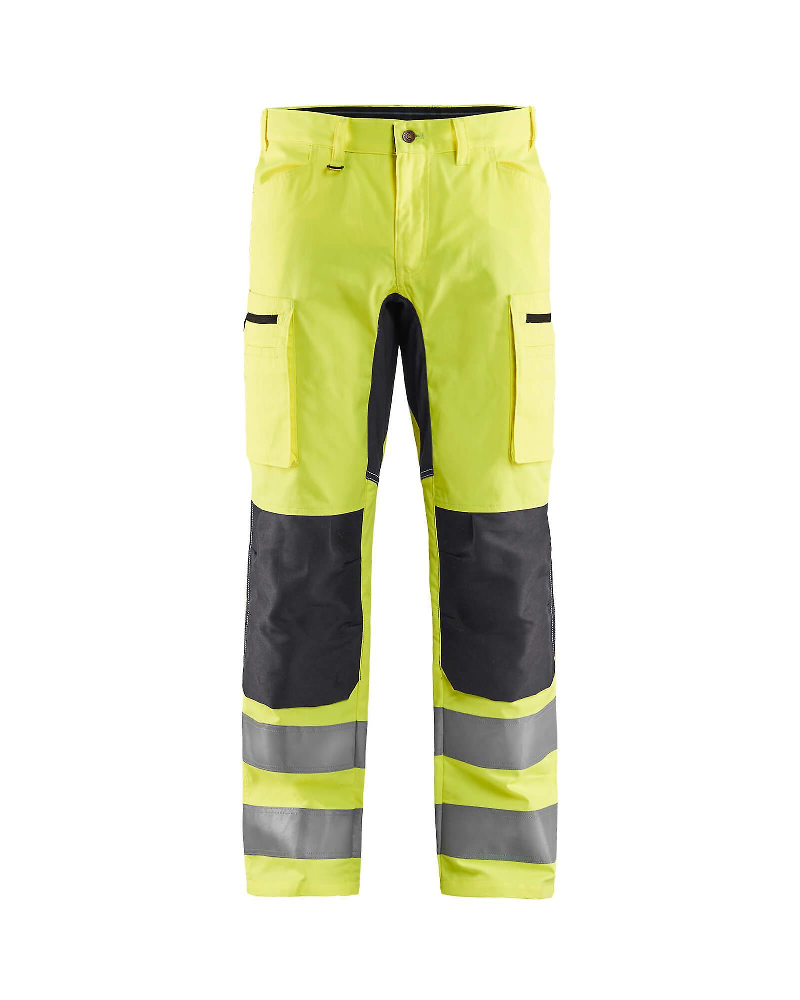 Blaklader 1585 hi-vis trousers stretch - mens (15851811) - (colours 1 of 2) Hi-vis yellow/mid grey