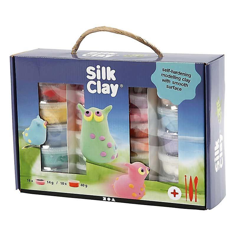 Creotime Silk Clay® modeling set - assorted colors - 31 pcs Multicolored 23,5 x 33,3 x 10 cm