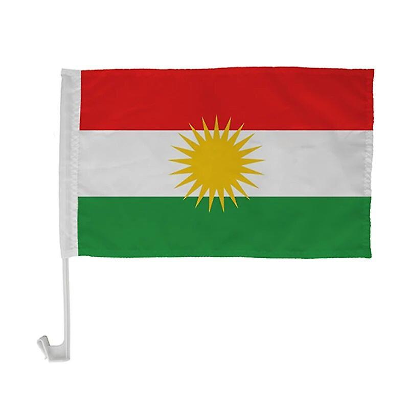 Scitoo aerlxembrae  30*45cm Kurdish car flag kurdistan car waving Flag National Flag bearer standard-bearer waving flag 1pcs