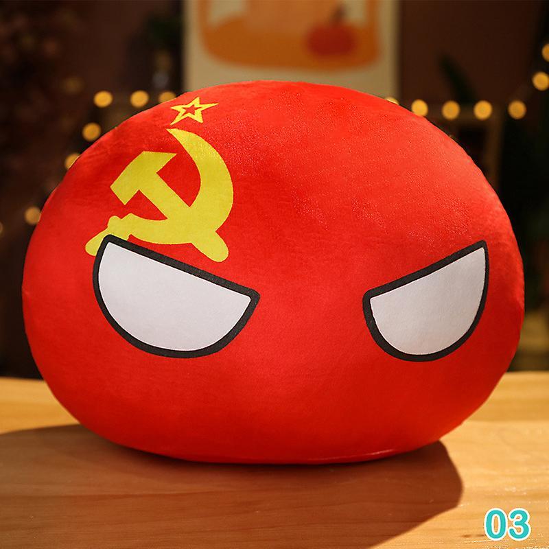 Unbrand 10cm Country Ball Plush Toy Polandball Pendant Countryball Stuffed Kids Doll Soviet Union