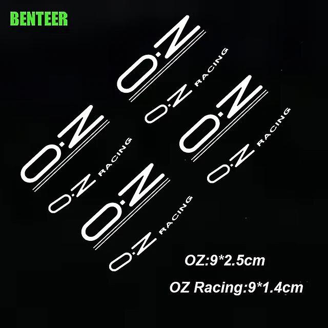 Oz Racing Car Rim Stickers Decals Auto Tunning Accessories Toy Cars Silver White