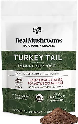 Real mushrooms turkey tail powder 100gm, 3.53 oz, 100 servings