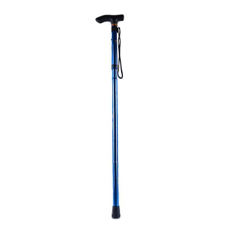 Elderly Cane Telescopic Matraques Aluminum Alloy Climbing Stick Four-section Telescopic Folding Climbing And Hiking Sticks Canes & Walking Sticks Blue