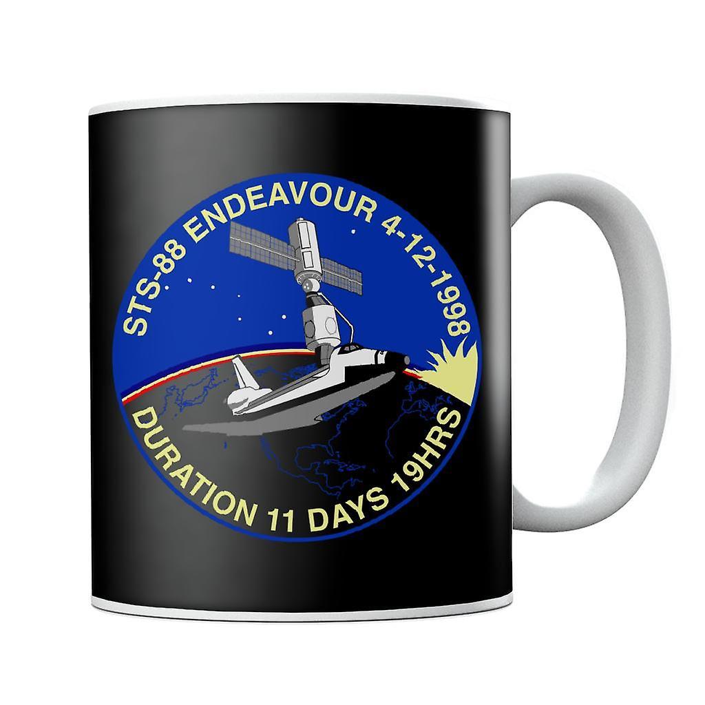 NASA STS 88 Endeavour Badge Mug Black 10oz