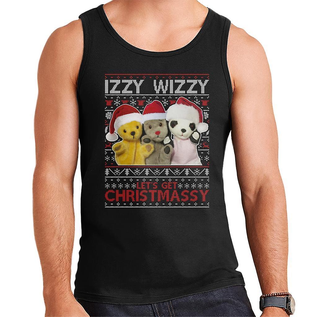 Sooty Christmas Izzy Wizzy Men's Vest Black Small