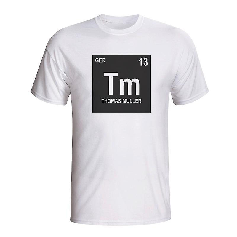 Gildan Thomas Muller Germany Periodic Table T-shirt (white) Small (34-36 inch)