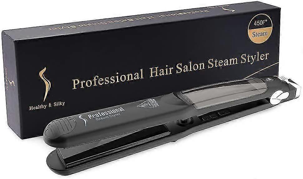 Jasoup Professional Steam Hair Straightener - 6 Salon Temperatures - 2 in 1 Tourmaline Ceramic Plate Suitable