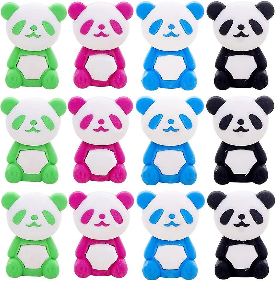 Kensty 36 Pcs Panda Pencil Eraser Set, For Kids - Holiday Gift, Children's Gift Party Favor