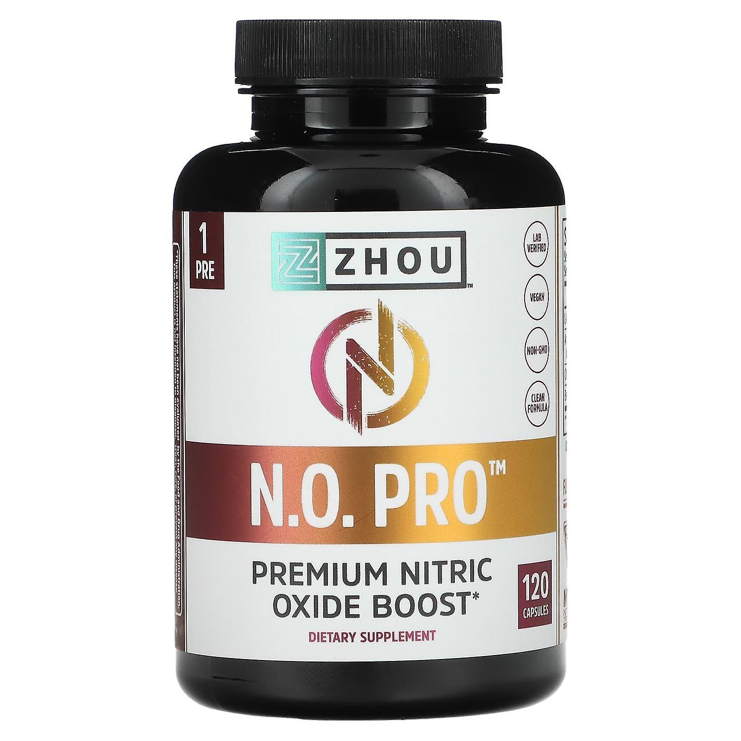 Zhou Nutrition, N.O. Pro, Premium Nitric Oxide Boost, 120 Capsules