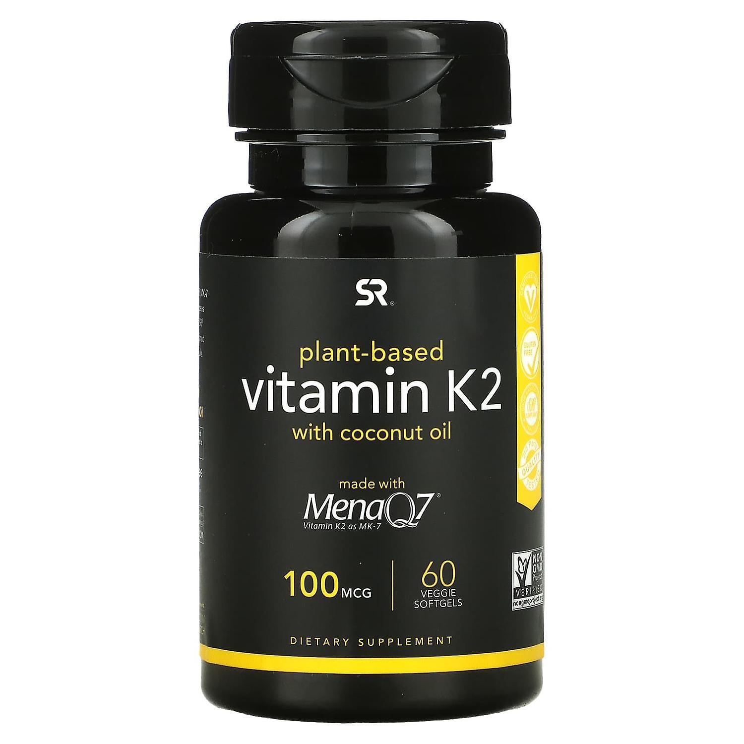 Sports Research, Vitamin K2, Plant-Based, 100 mcg, 60 Veggie Softgels