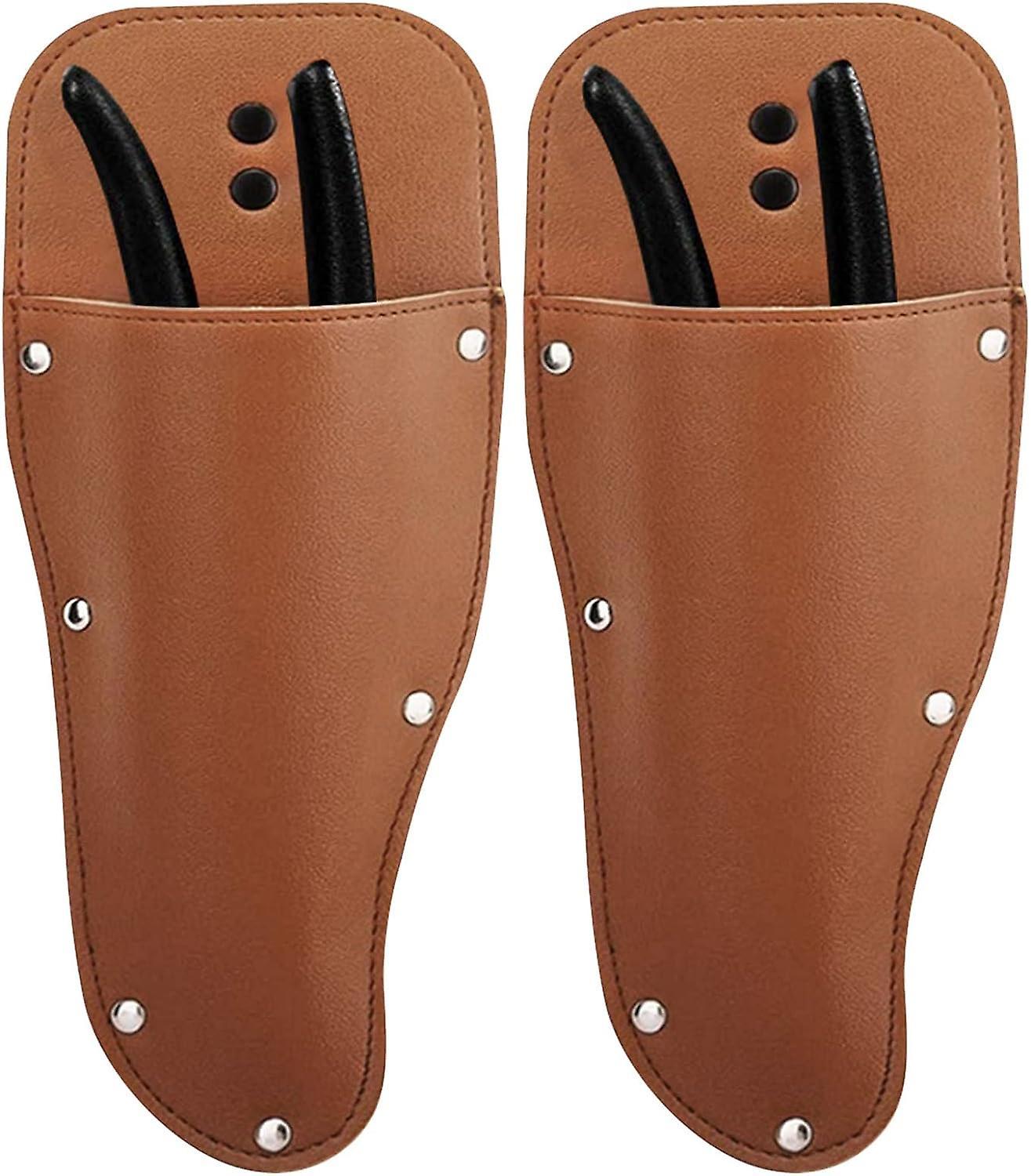 Augro 2 Pcs Secateurs Sheaths,widesmart Shears Holster Protective Case For Garden Secateurs Pu Leather Secateurs Holster Tool Holder Multifunctiona...