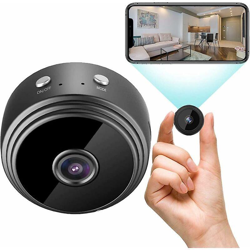 Dewenwils DWW-(Noir) Mini camra espion sans fil avec vision nocturne et dtecteur Camra de surveillance WiFi HD 1080P, camra de surveillance sans fi...