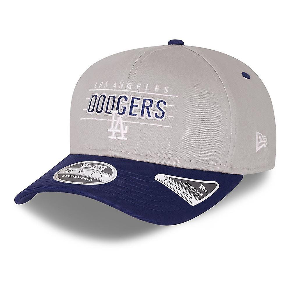 New Era Team Wordmark 9Fifty Snapback Stretch Cap ~ LA Dodgers Grey S/M