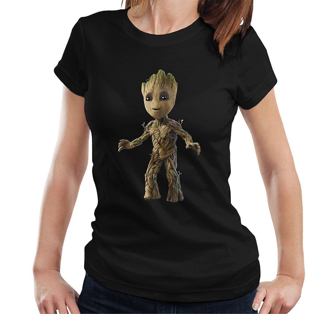 Marvel Guardians Of The Galaxy Vol 2 Groot Women's T-Shirt Black Small