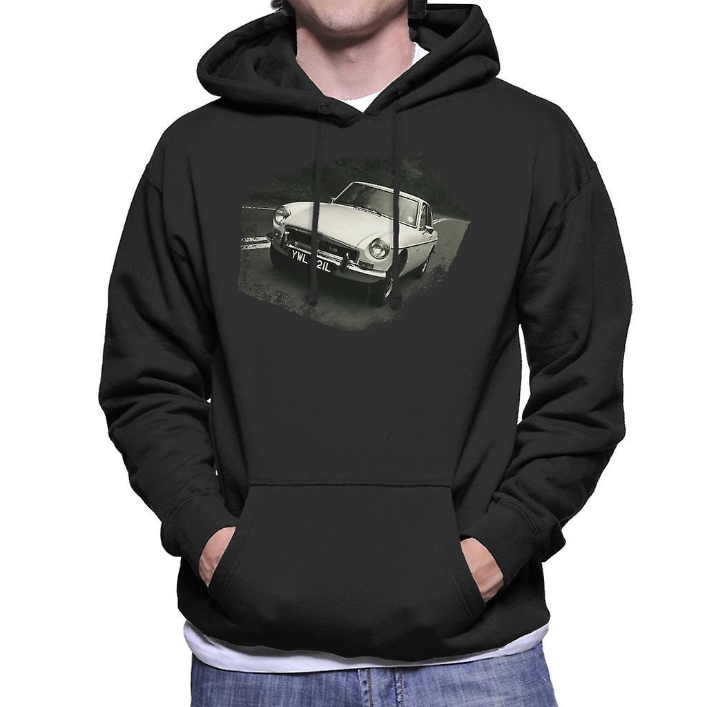 MG On The Road British Motor Heritage Men's Hooded Sweatshirt Black XX-Large