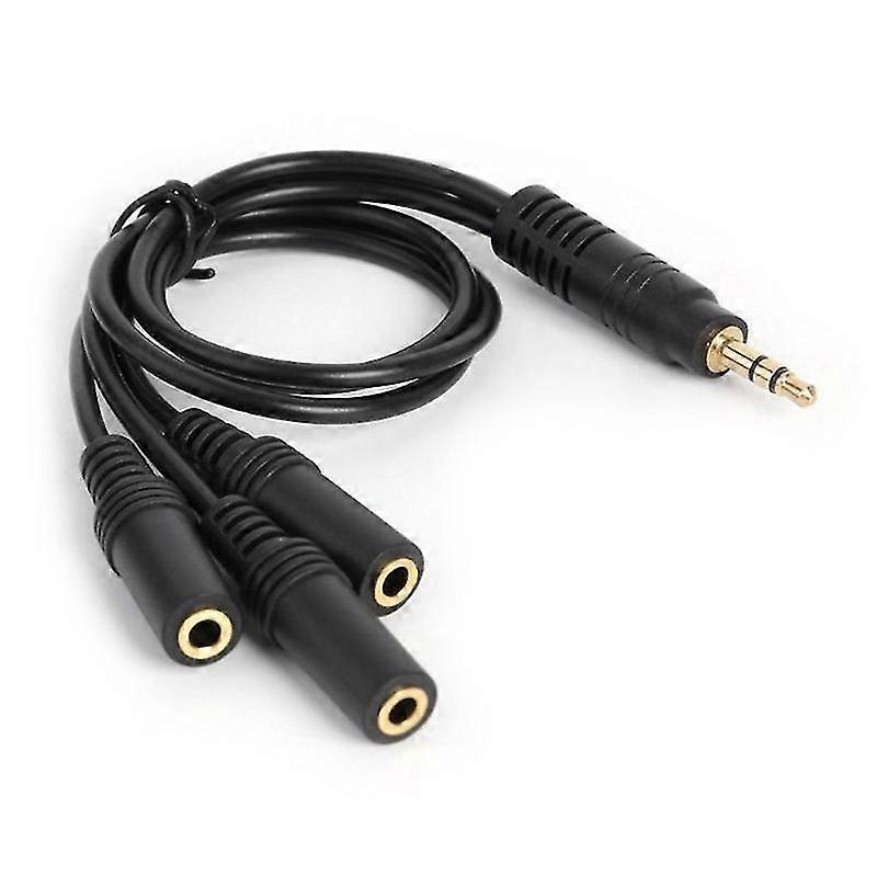 Kensty 3.5mm Gold Plated Pvc 3-pole Plug To 3 Way Stereo Audio- Headphone Splitter Adapter Cable Audio- Aux Output