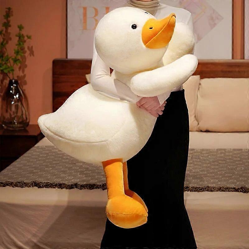 Redkid 60-100cm New Giant White Duck Plush Toys Cute Large Soft Sleeping Pillow Kawaii Big Goose Cushion Stuffed Animal Doll Home Decor 60cm