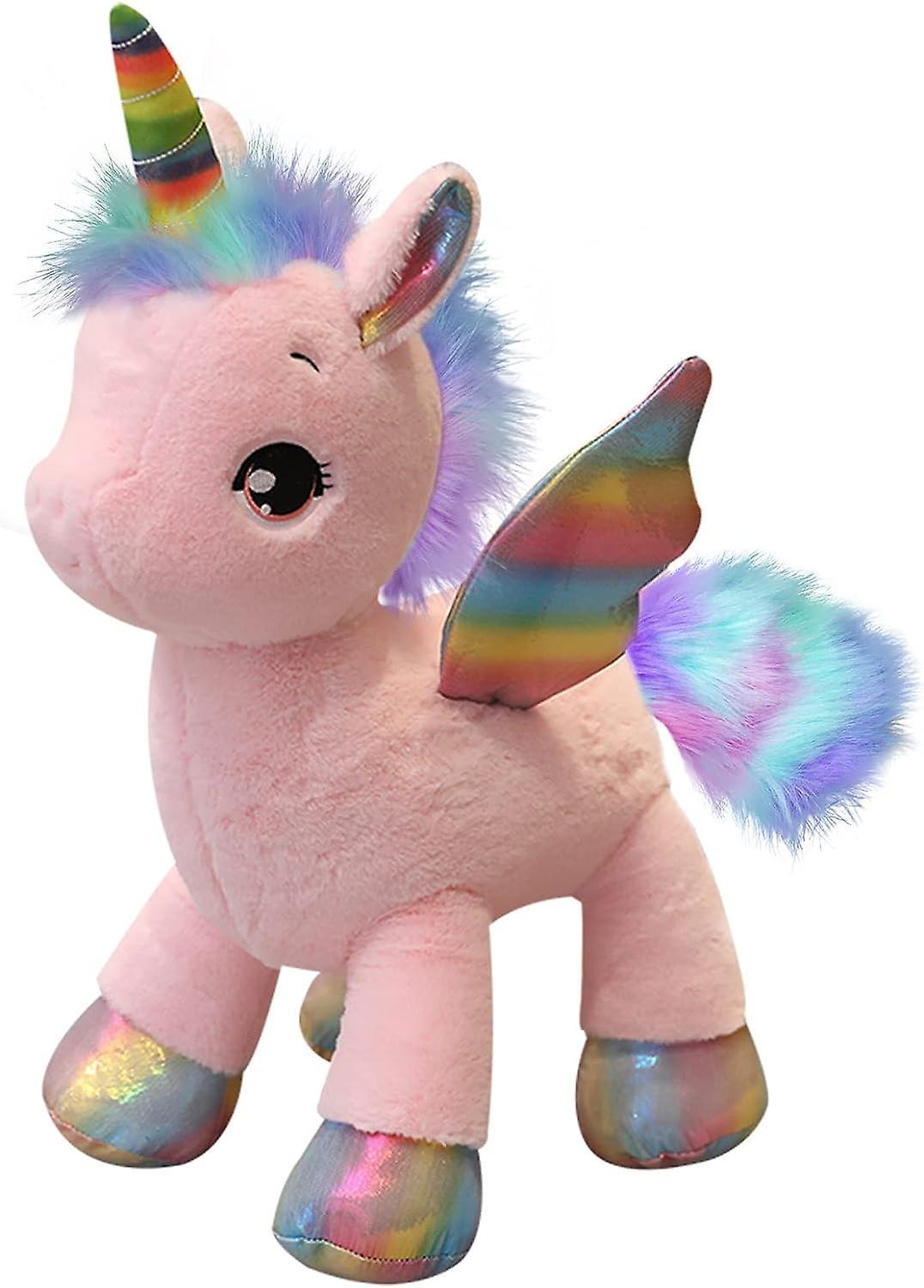 Ssrg Unicorn Plush Toy,15" Unicorn Stuffed Animals for Girls,Rainbow Unicorn Plush Doll Gift for Kids Babies Birthday Party (Pink)