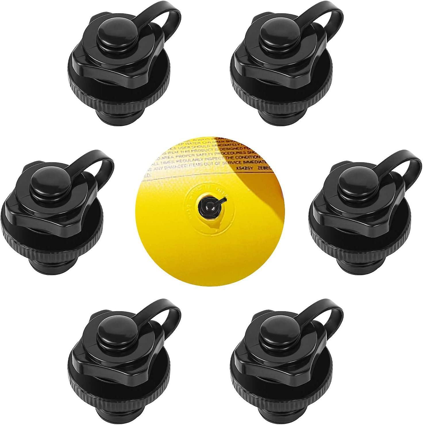 unbrand Kayak Inflatable Plug, 6Pcs Inflatable Air Valve Replacement For Rubber Raft Canoe, Inflatable Boat