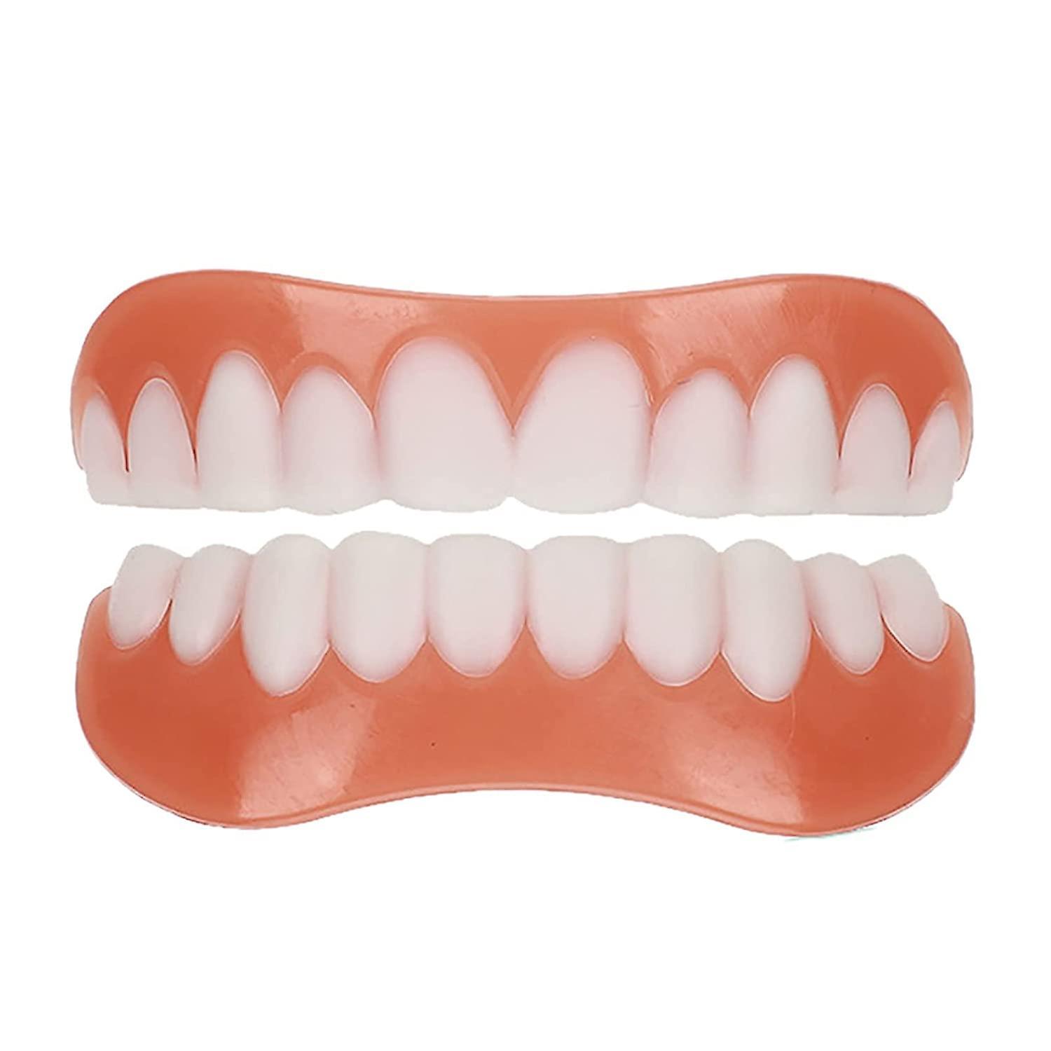 Althee Comfortable Fit Elastic Teeth, Upper And Lower Dentures, Natural Shade Fake Teeth Filling