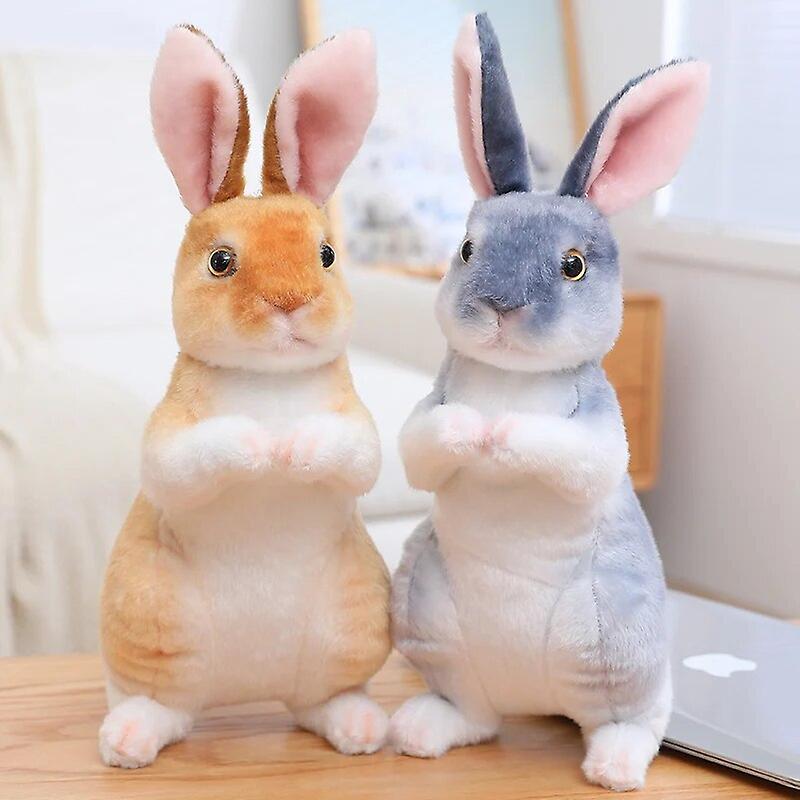 Begleri Lifelike Bunny Plush Stuffed Animal Realistic Rabbit Plushier Bunnytoy Gifts For Kids Kawaii Doll For Children Christmas Gifts squat black ...