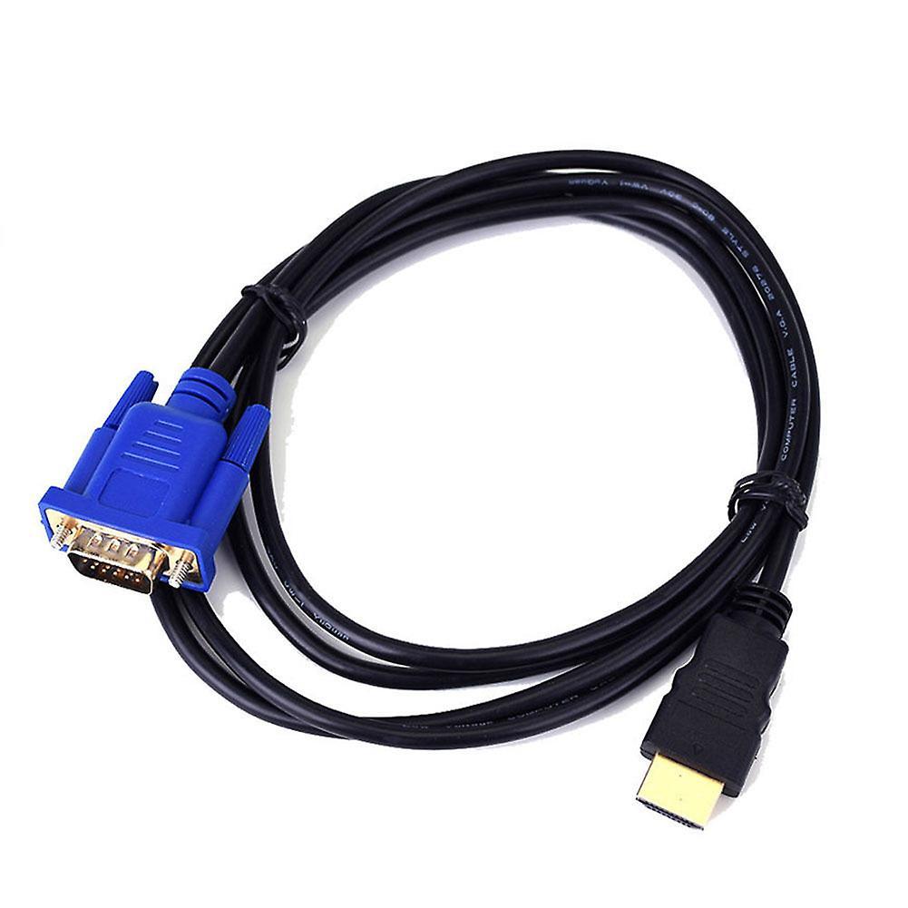 Cremlank 6ft 1080P HDMI-compatible Male to VGA Male Video Converter Adapter Cable Cord for HDTV DVD