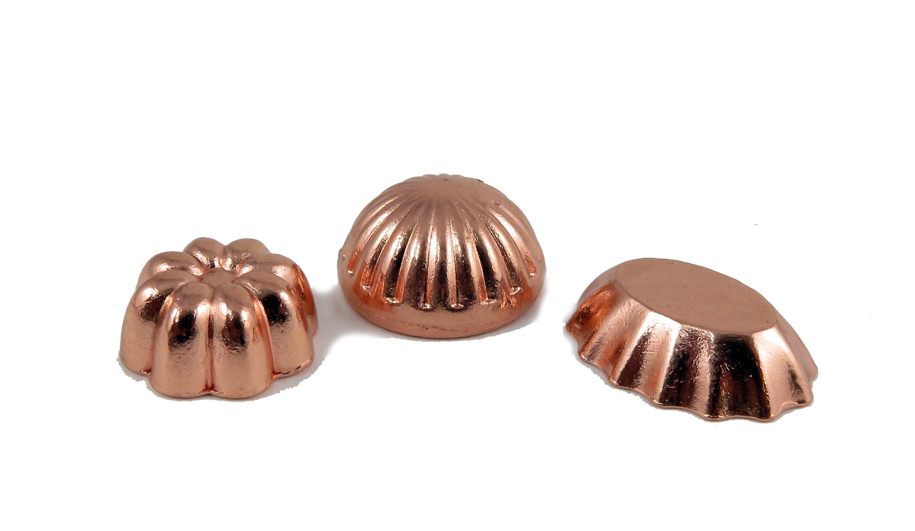 Melody Jane Dolls Houses Dolls House Set Of 3 Copper Jelly Moulds Miniature 1:12 Kitchen Accessory