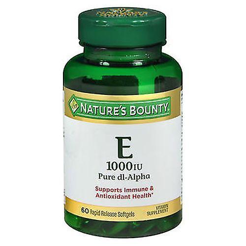 Natures Bounty Nature's Bounty Vitamin E Softgels,1000 IU ,60 Caps (Pack Of 1)