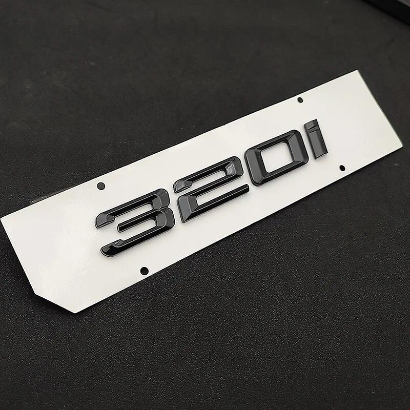 Hikig 3d Abs Chrome Black Logo 320i 320d Emblem Car Trunk Letters For Bmw 320i 320d Sticker Badge G20 F30 E46 E90 F31 F34 Accessories 320i Glossy B...