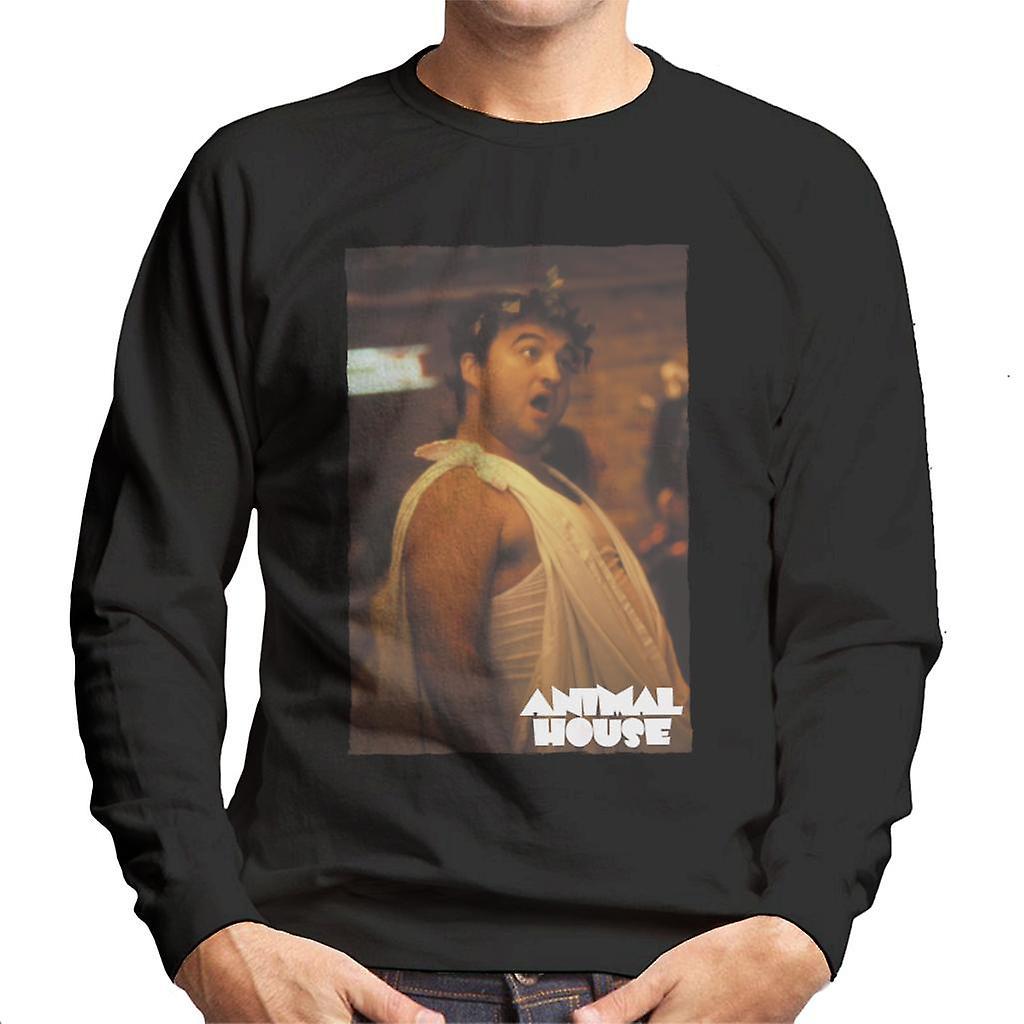 Animal House John Bluto Blutarsky Dressed In Toga Men's Sweatshirt Black XX-Large