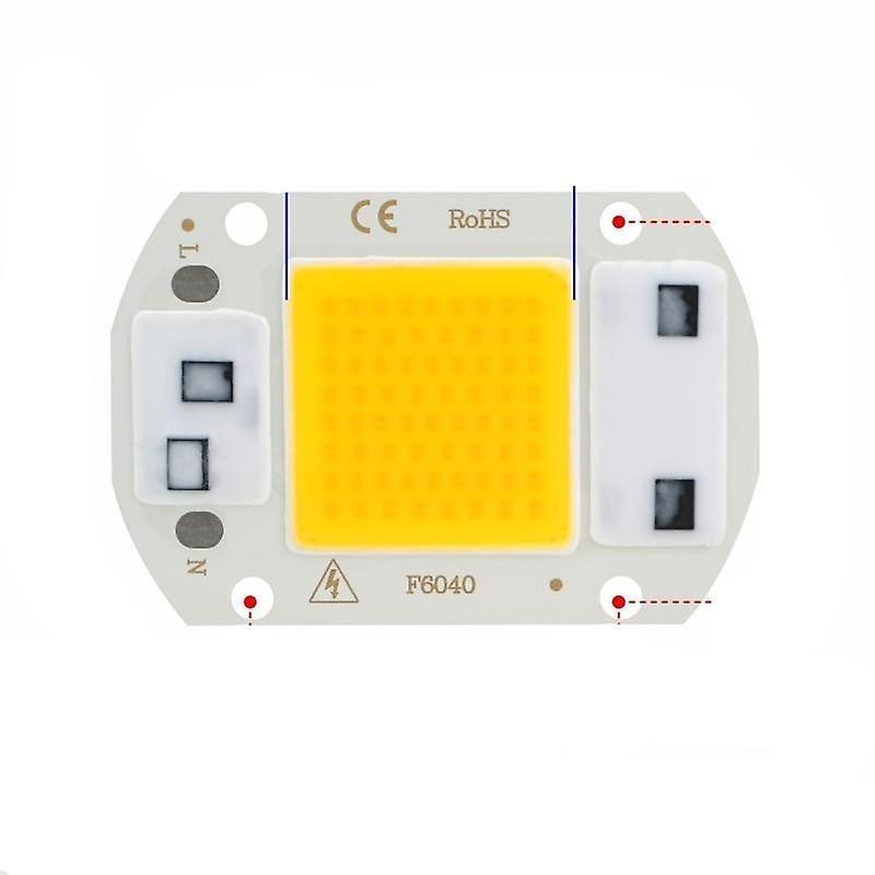 Slowmoose Led Cob Chip 10w/20w/30w/50w/220v, Smart Ic No Need Driver 3w/5w/7w/9w Led Bulb Warm White