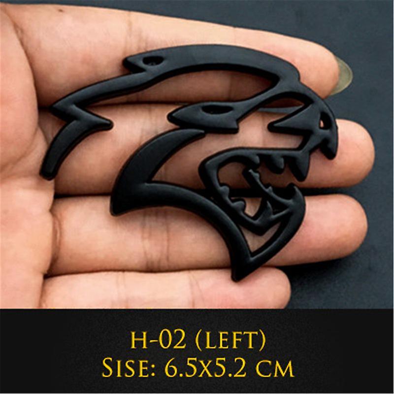 Redkid 3d Metal Hellcat Car Logo Door Fender Side Stickesr Badge Decoration Rear Trunk Emblem Sticker For Dodge Challenger Jeep H-03