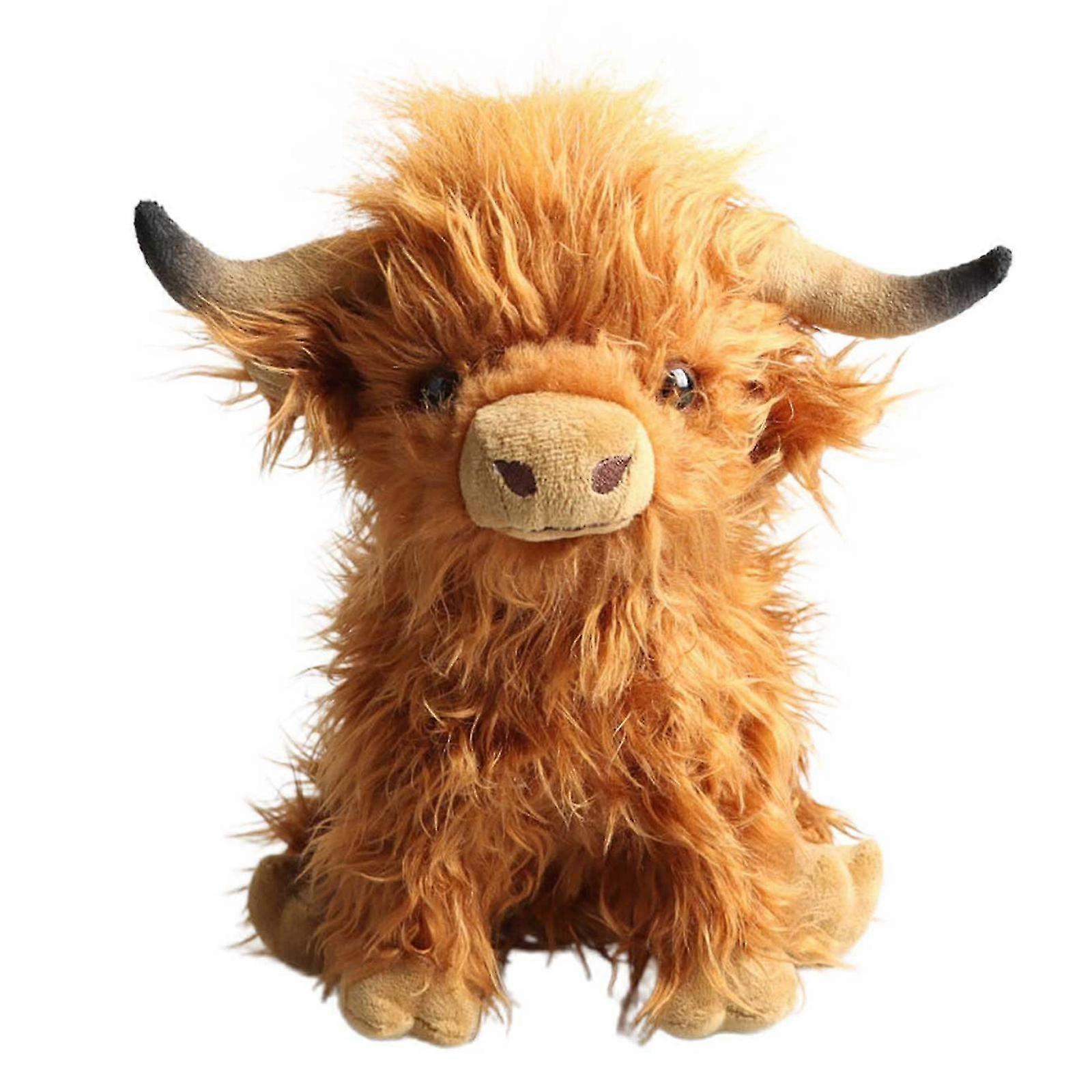 Ersam Plush Doll Baby Stuffed Animal Plush Toy Scottish Cow Doll Toy Gift 20cm