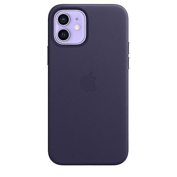 Witdreamer Leather Phone Case For Iphone 12/12 Pro Leather Case With Magsafe Deep Violet