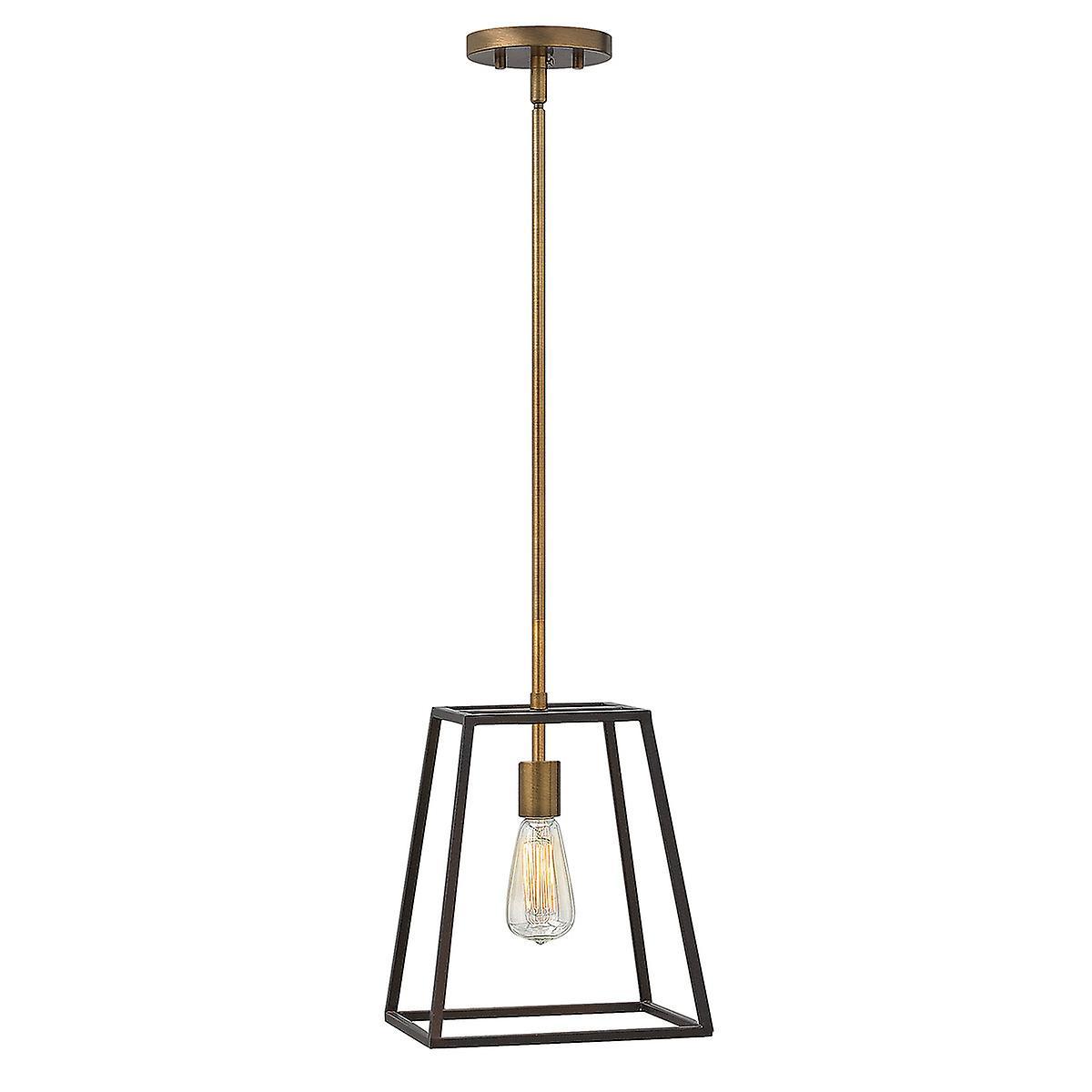 Fulton 1 Light Ceiling Pendant Bronze E27