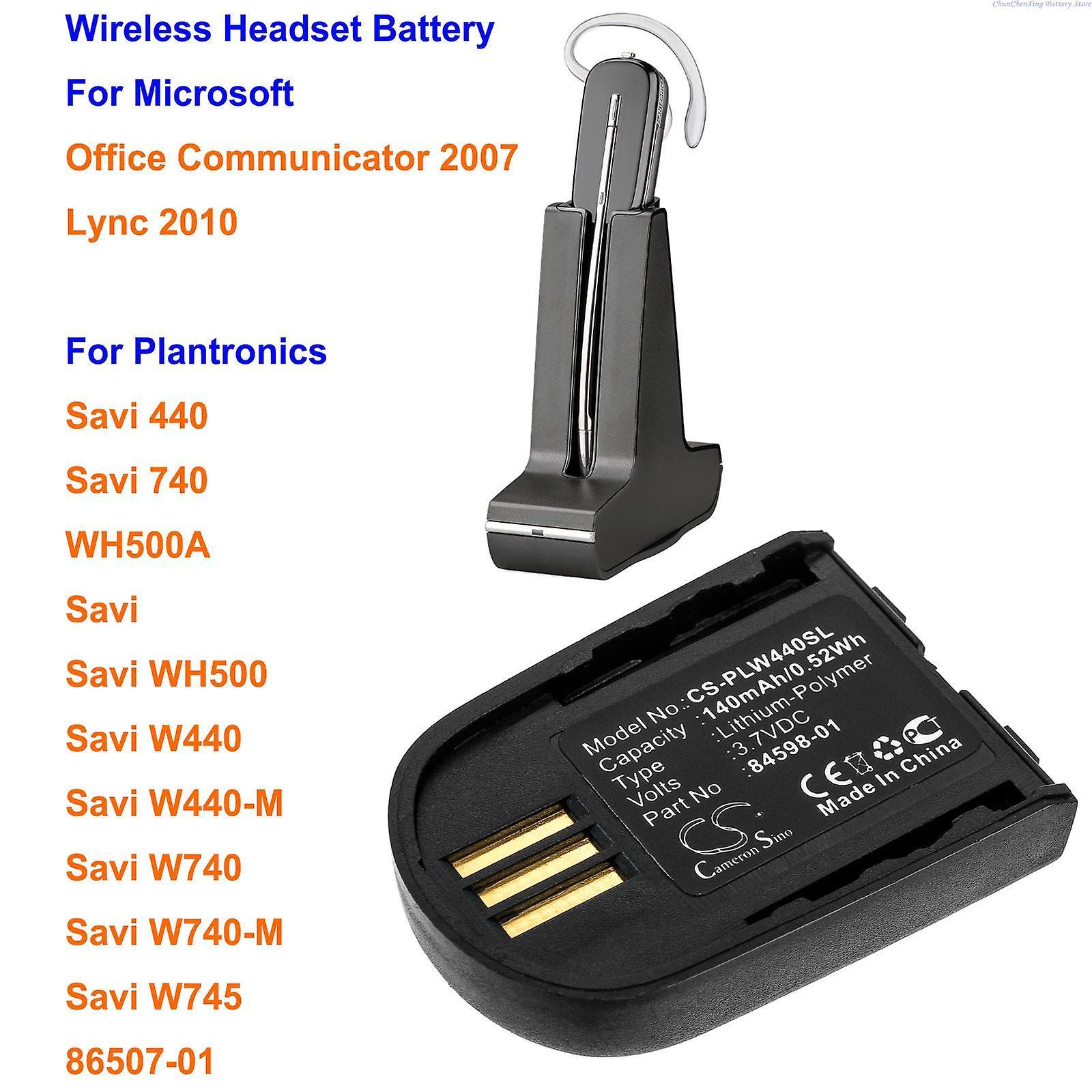 Dinoply 140mah Battery 84598-01 For Plantronics Savi 440, 740,w440,w440-m,w740,w740-m, W745, Wh500, For Microsoft Lync 2010