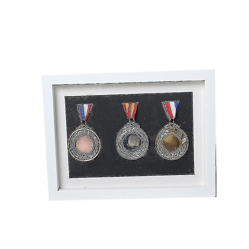 Exsha Frame To Display Medals, Sports Medal 3d Box Photo Frames White 15*20cm