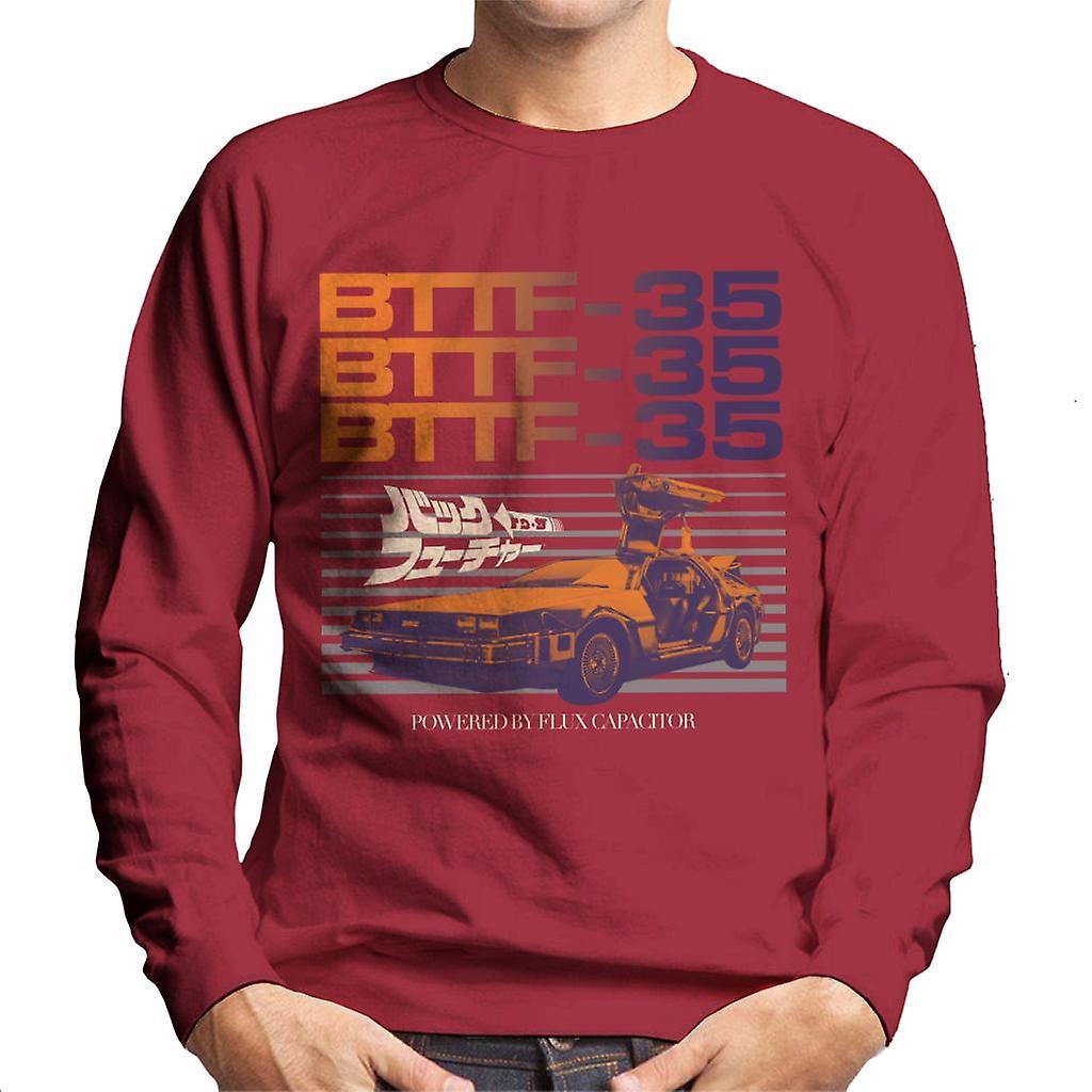 Back to the Future 35th Anniversary Flux Capacitor Men's Sweatshirt Cherry Red Medium