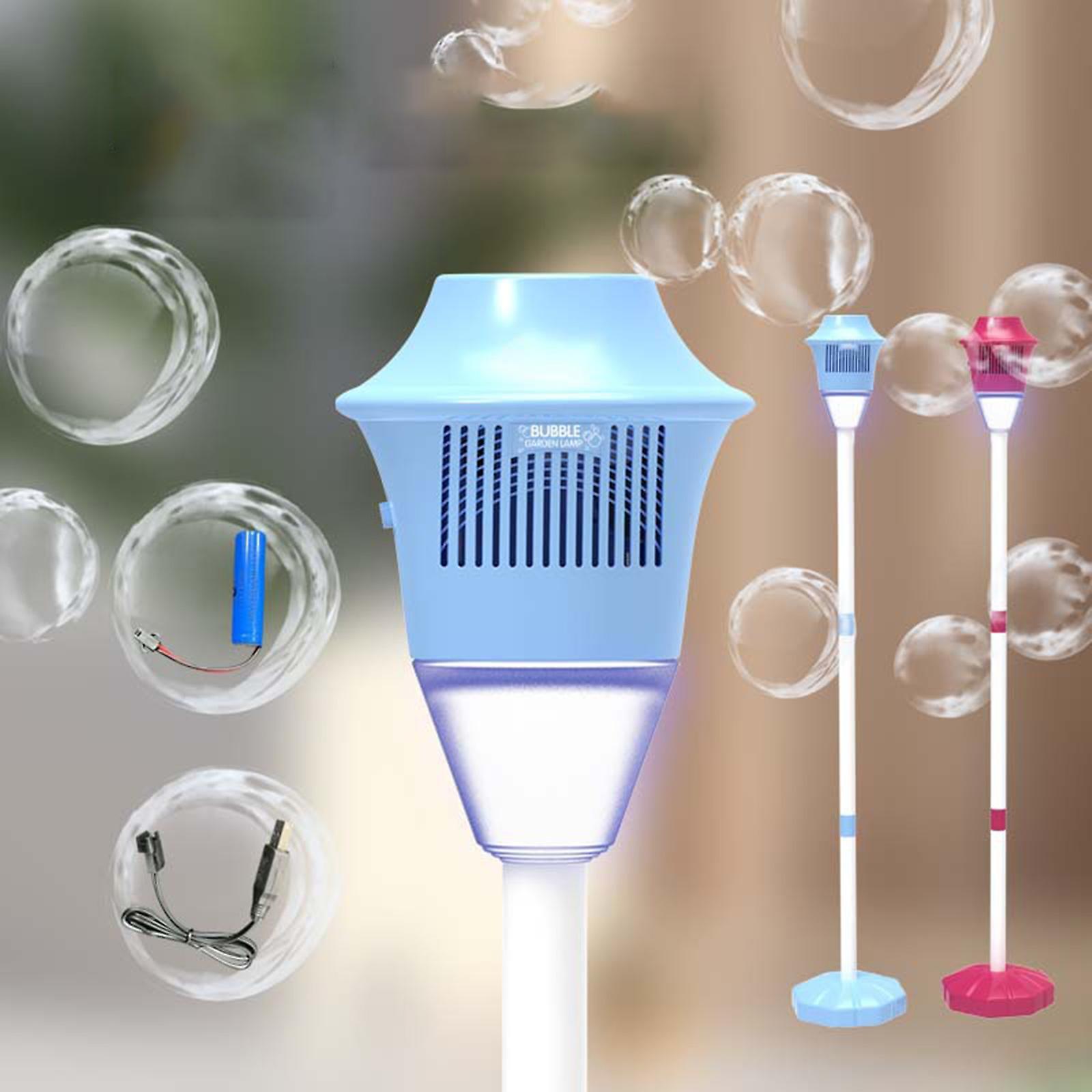 Nspiel Bubble Machine Automatic, Vertical Bubble Blower Machine with Lights for Party Rechargeable Bubble Maker Electric Bubble Machine Summer Toys...