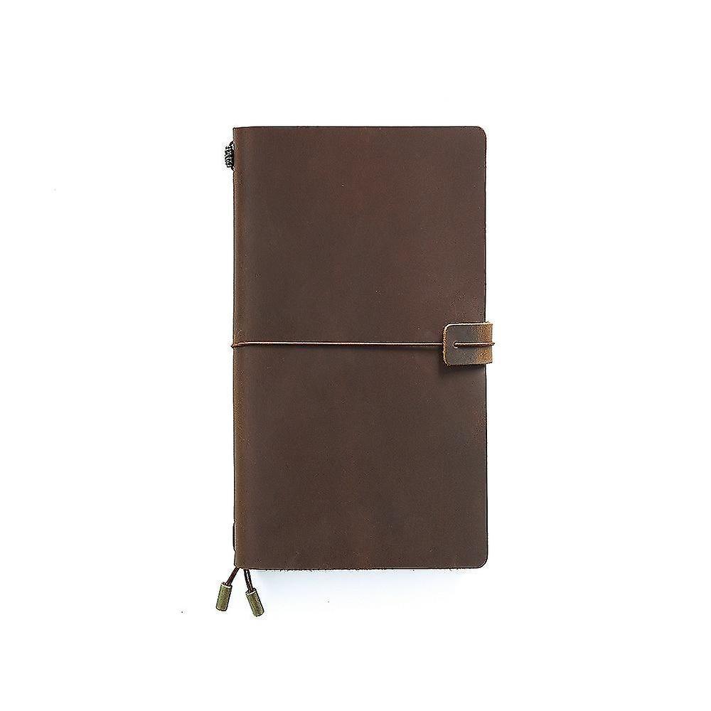 Slowmoose Leather Notebook Handmade Vintage Diary Brown Passport 13.5x10.5cm