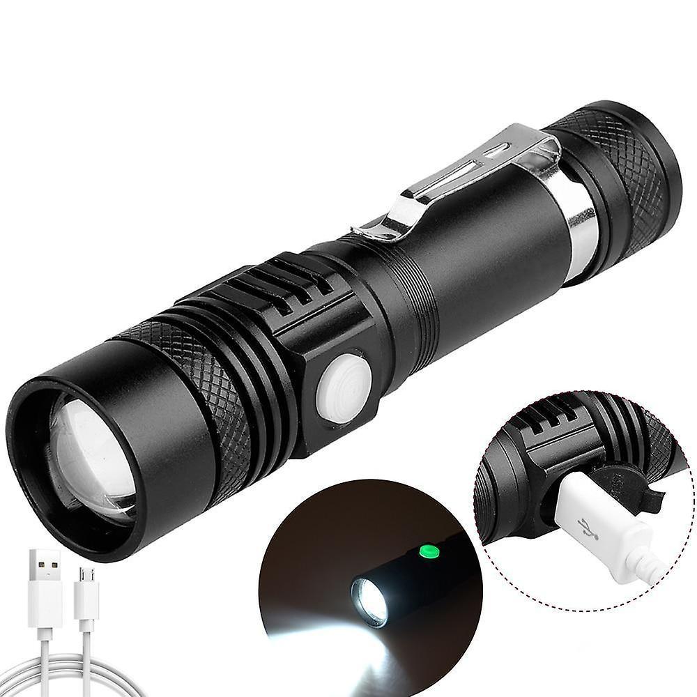 Slowmoose 8000lm Super Bright Led Flashlight - Zoomable And Usb Rechargeable T6-4000 Lumens