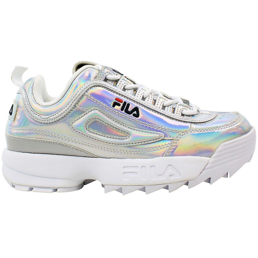 Fila Disruptor M Low Lace-Up Silver Synthetic Womens Trainers 1010747 3VW UK 4.5 EU 38 US 7