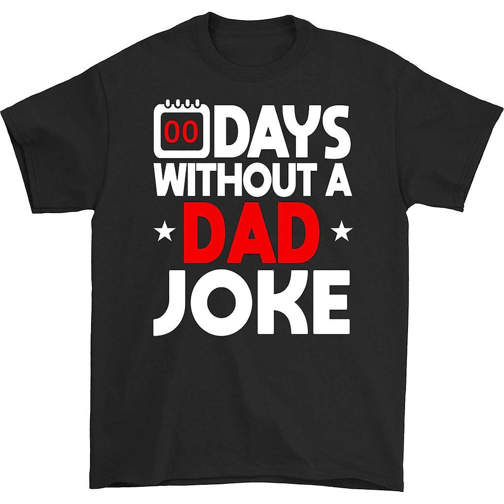 HISHARK 00 Days without a dad joke 90s t-shirt black M