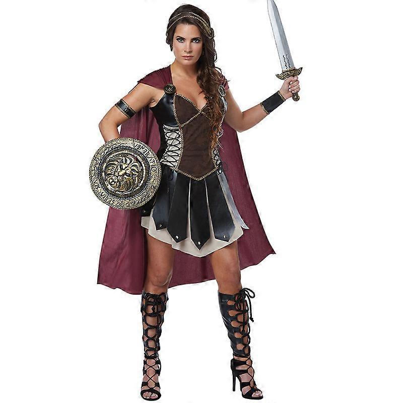 Bhtv Halloween Xena Gladiator Cosplay Costume Female Spartan 300 Warrior Outfit Dress Roman Soldier Fancy Dress L